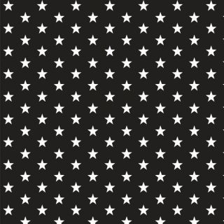 Cotton fabric Petit stars black