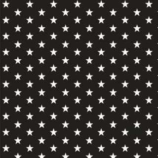 Cotton fabric Petit stars black