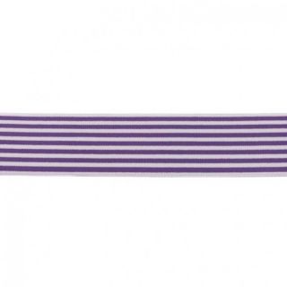 Elastic 4 cm Stripe purple