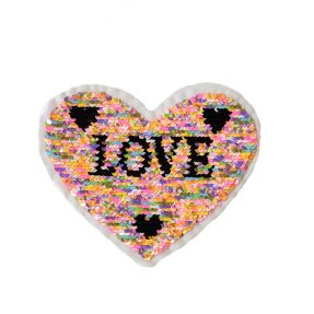 Sequins reversible Lovely heart pastel