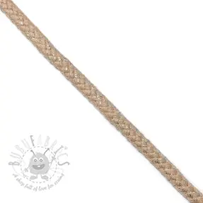 Lurex cord 10 mm beige