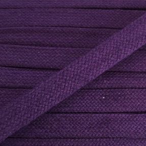 Cotton cord flat 15 mm purple