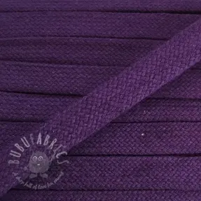 Cotton cord flat 15 mm purple