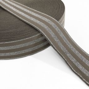 Elastic 4 cm LUREX SILVER taupe