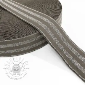 Elastic 4 cm LUREX SILVER taupe