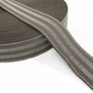 Elastic 4 cm LUREX SILVER taupe