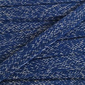 Cotton cord flat 15 mm melange navy