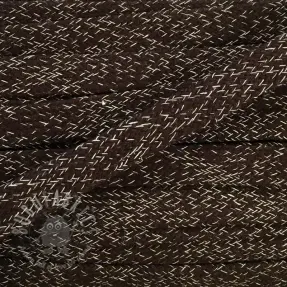 Cotton cord flat 15 mm melange choco