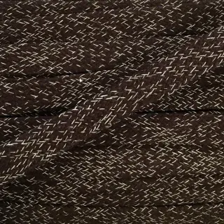 Cotton cord flat 15 mm melange choco