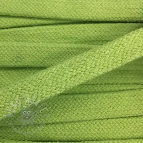 Cotton cord flat 15 mm lime