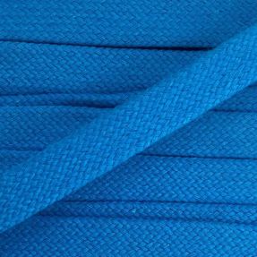 Cotton cord flat 15 mm blue