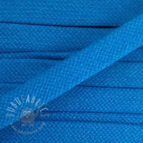 Cotton cord flat 15 mm blue