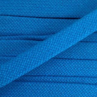 Cotton cord flat 15 mm blue