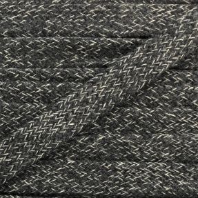 Cotton cord flat 13 mm melange dark grey