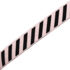 Bias binding elastic STRIPE 20 mm light pink