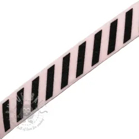 Bias binding elastic STRIPE 20 mm light pink