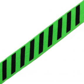 Bias binding elastic STRIPE 20 mm green