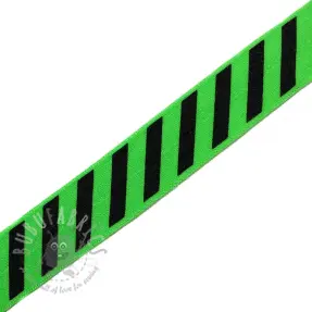 Bias binding elastic STRIPE 20 mm green