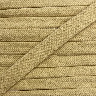 Cotton cord flat 13 mm light yellow