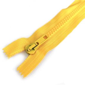 Plastic Jacket Zipper open-end 70 cm yellow