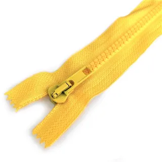 Plastic Jacket Zipper open-end 70 cm yellow