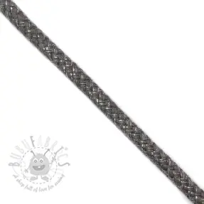 Lurex cord 10 mm dark grey