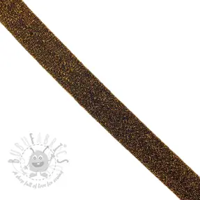Bias binding LUREX chocolate
