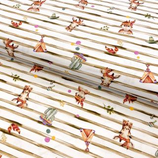 Cotton fabric Snoozy fabrics Indian zoo digital print