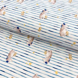 Cotton fabric Snoozy fabrics Friends Sleeping bear digital print