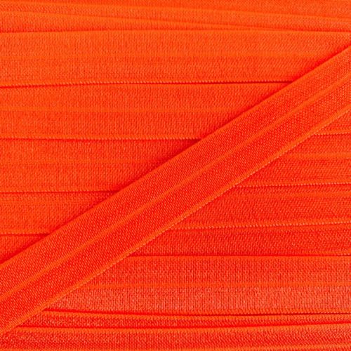 Bias binding elastic 15 mm neon orange