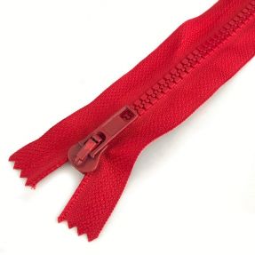 Plastic Jacket Zipper open-end 70 cm dark red