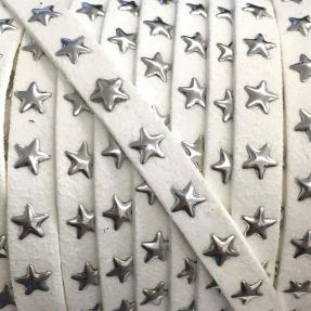 Suede cord Stars white