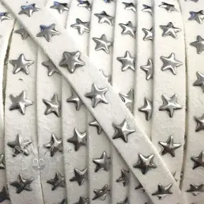 Suede cord Stars white