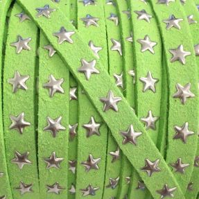 Suede cord Stars lime