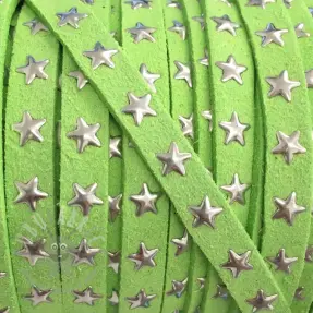 Suede cord Stars lime