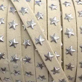 Suede cord Stars ecru