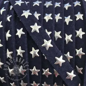 Suede cord Stars dark blue