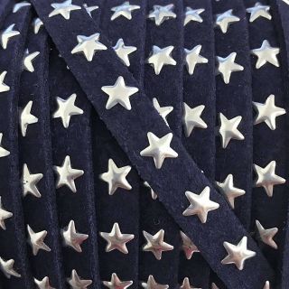 Suede cord Stars dark blue