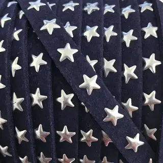 Suede cord Stars dark blue