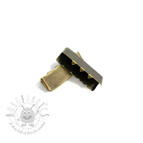 Metal Webbing End Clip 25 mm messing