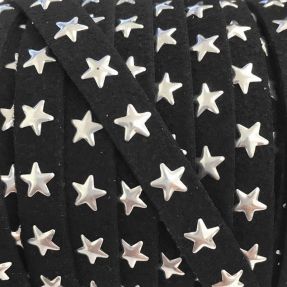 Suede cord Stars black