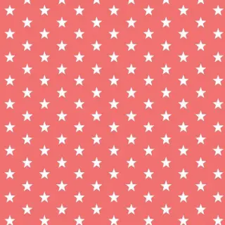 Cotton fabric Petit stars coral