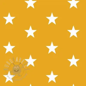 Cotton fabric Stars yellow