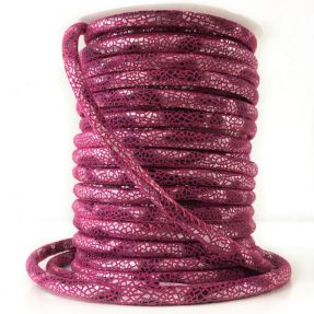 Suede cord Glitter fuchsia