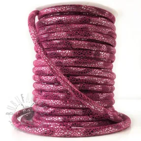 Suede cord Glitter fuchsia