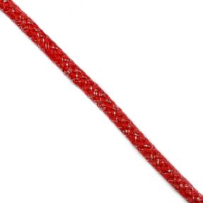 Lurex cord 10 mm red