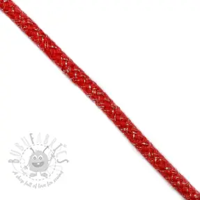 Lurex cord 10 mm red
