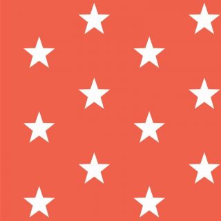 Cotton fabric Stars orange