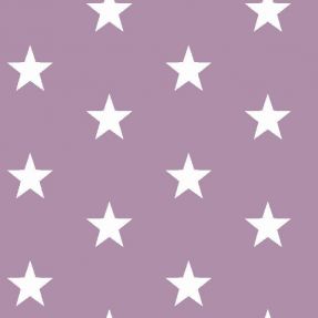 Cotton fabric Stars lilac