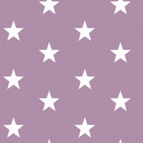 Cotton fabric Stars lilac